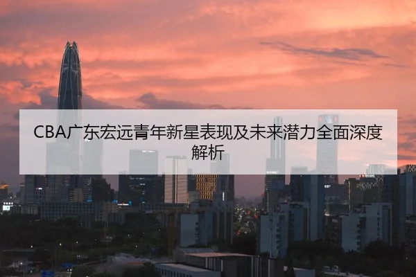 CBA广东宏远青年新星表现及未来潜力全面深度解析（PG）